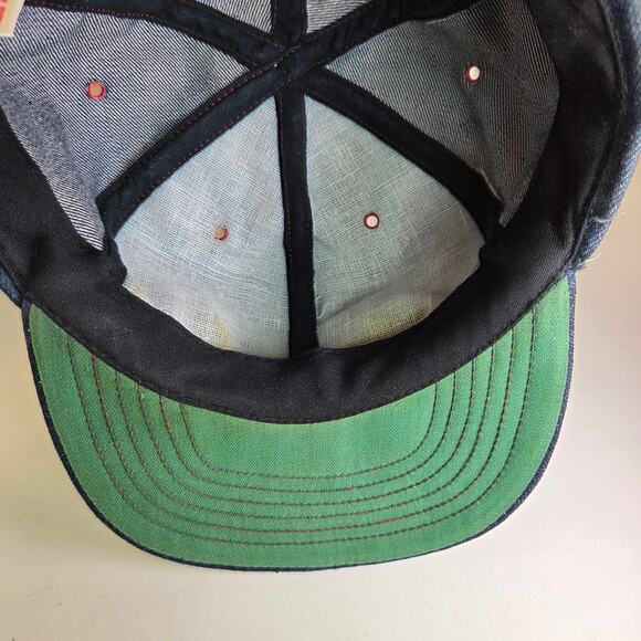 Vintage Budweiser Denim Snapback Hat 80s West-Chester St Louis USA Made Beer Cap - Picture 11 of 14